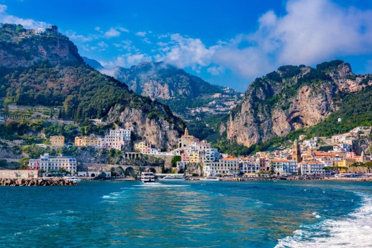 View of Amalfi Town from the sea