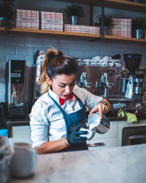 Barista Pouring Coffee Drink