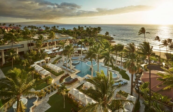 Aerial shot of Four Seasons Maui Resort