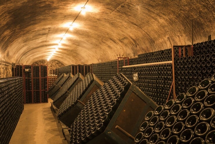Wine cave in Hautvilliers France