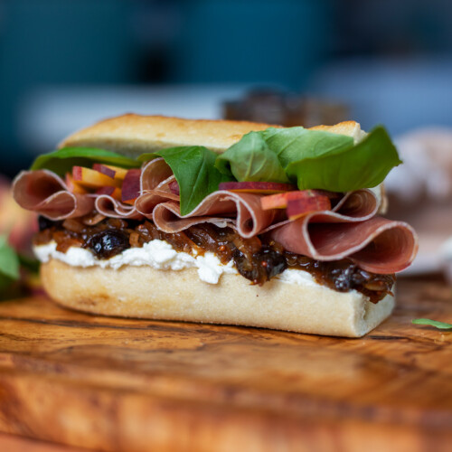 Prosciutto Sandwich with Prune Shallot Jam Recipe