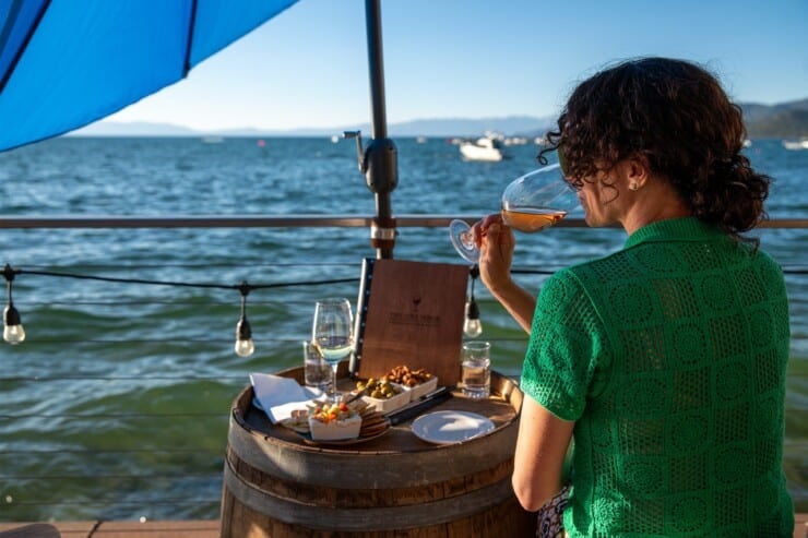 Wine Lake side Lake Tahoe